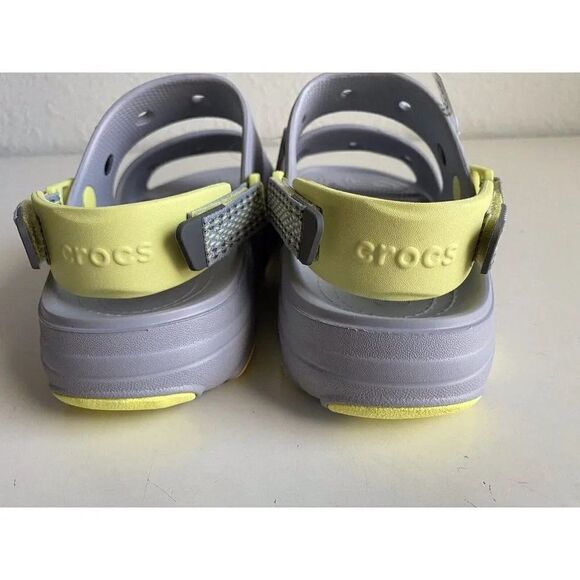 Crocs Classic All-Terrain Sandals Men's Sz 11 Slip On Clog Shoes Grey Yellow NEW - Picture 5 of 12